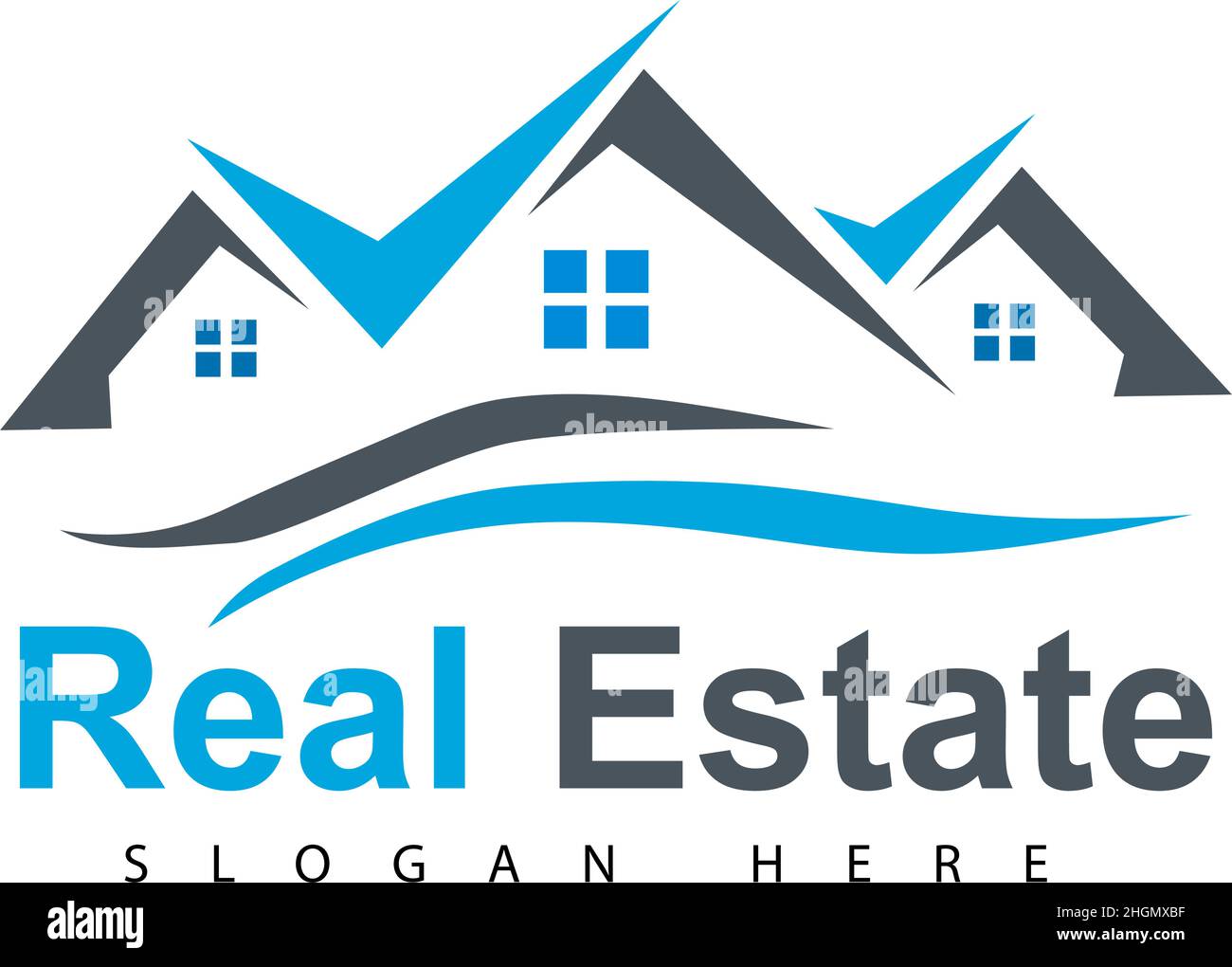 Creative modern real estate house logo design in vector format Stock ...