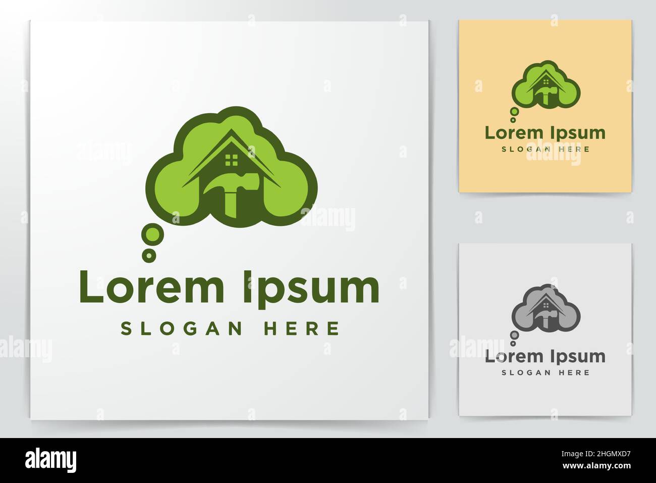 hammer, house, Construction dreamed home Logo Inspiration isolated on