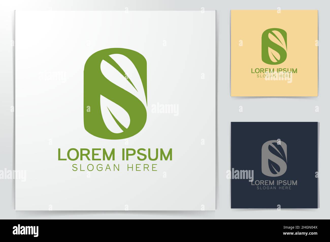 letter S and leaf logo Designs Inspiration Isolated on White Background ...