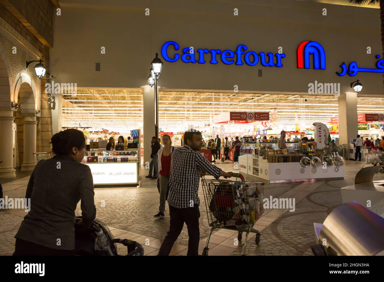 United Arab Emirates. Dubai. CARREFOUR supermarket in the Ibn Battuta
