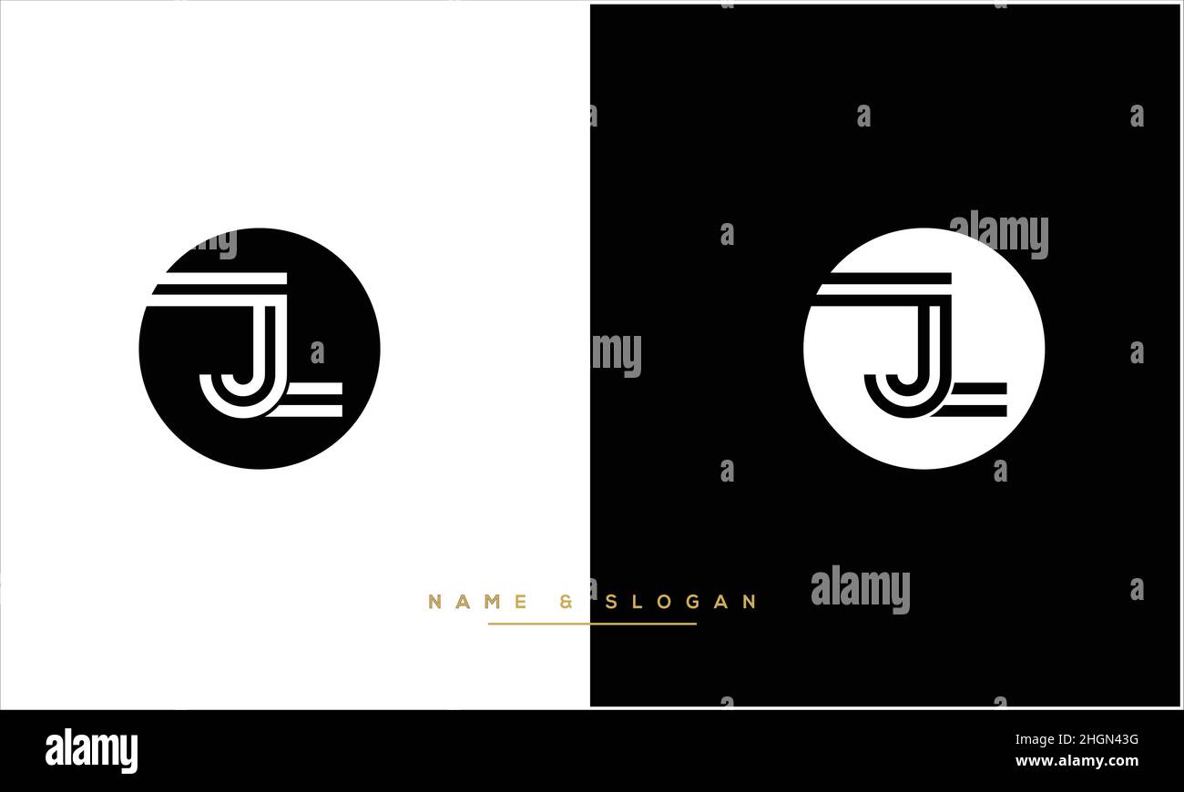 JL, LJ Abstract Letters Logo monogram Stock Vector