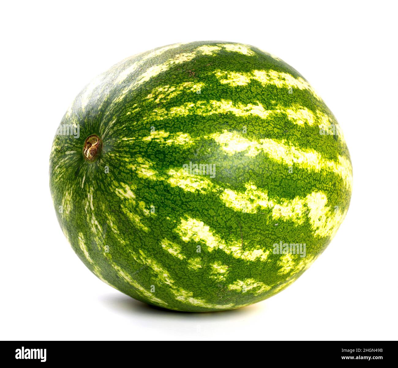 whole watermelon on white Stock Photo