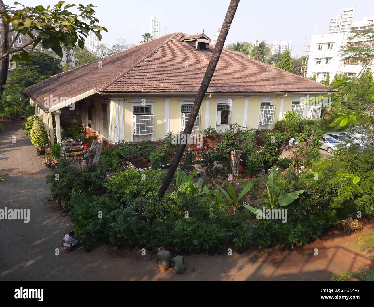 Parsi temple Banaji Atash Behram at Charniroad station Mumbai Stock ...