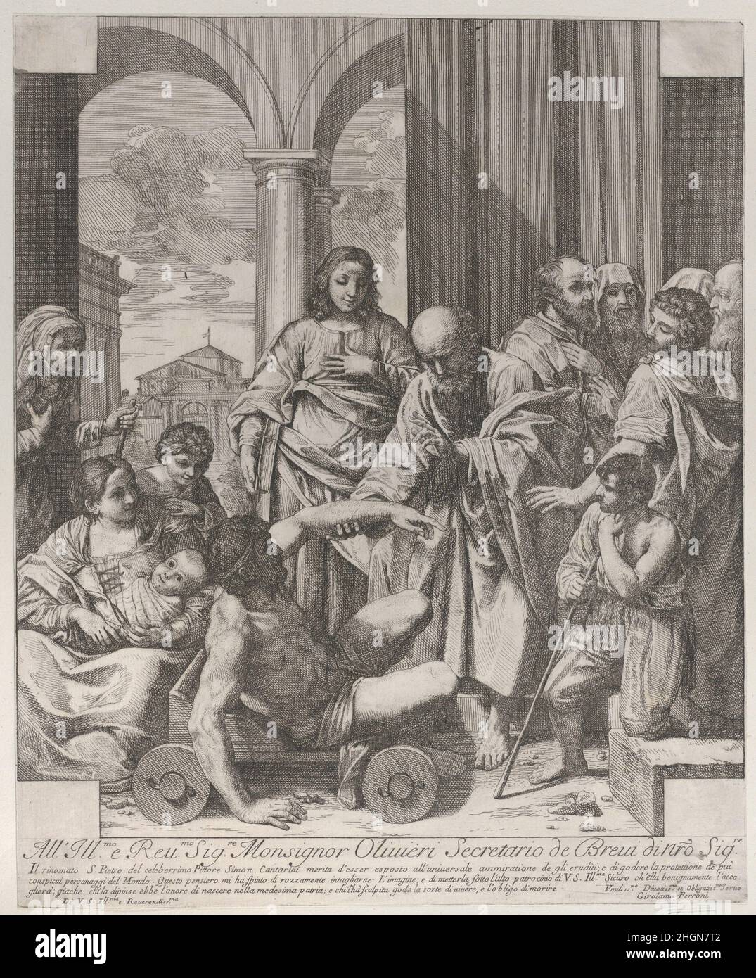 Saints Peter and John healing the sick at the gate of the temple 1705 ...