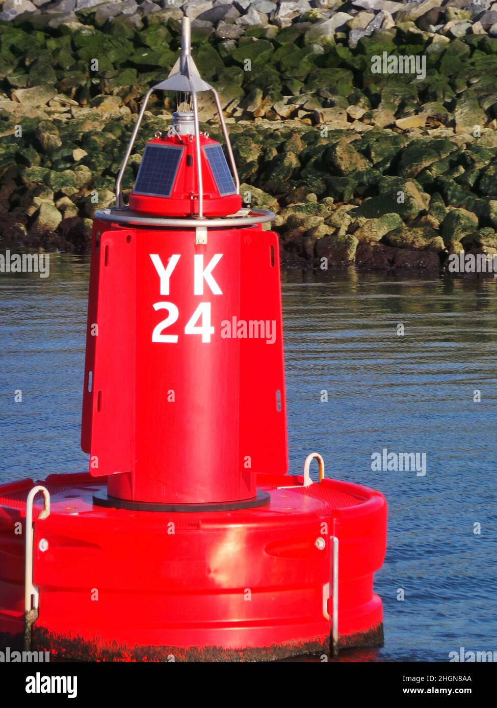 River marker buoys in Rotterdam harbour Stock Photo Alamy