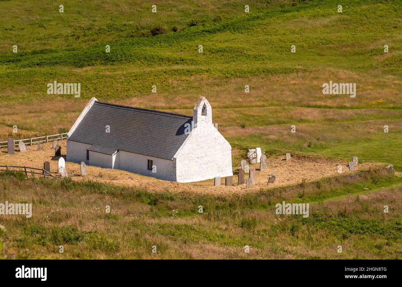 Holy Cross church at Mwnt in Ceredigion on the welsh coast Stock Photo