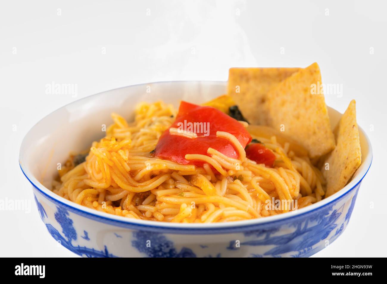 Noodle Soup in Latin American Fashion Stock Photo