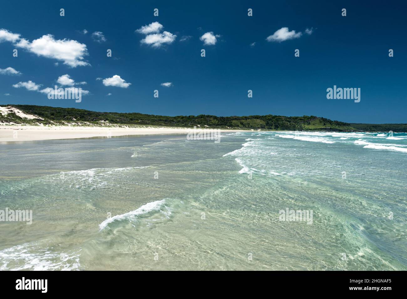 Beautiful Cave Beach in Booderee National Park. Stock Photo