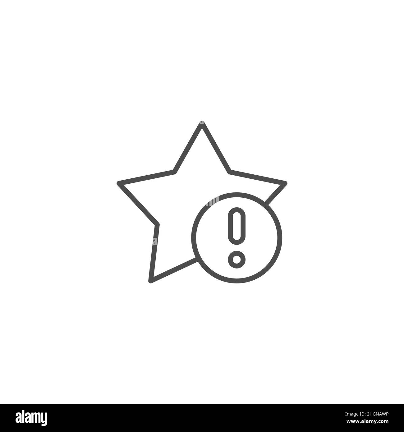 Important star bookmark outline icon. linear style sign for mobile ...