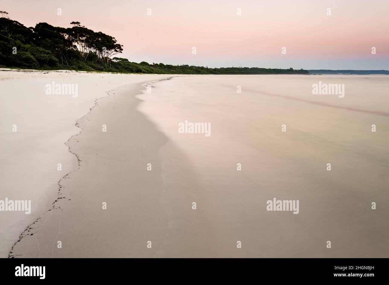 A new days is dawning in Jervis Bay. Stock Photo
