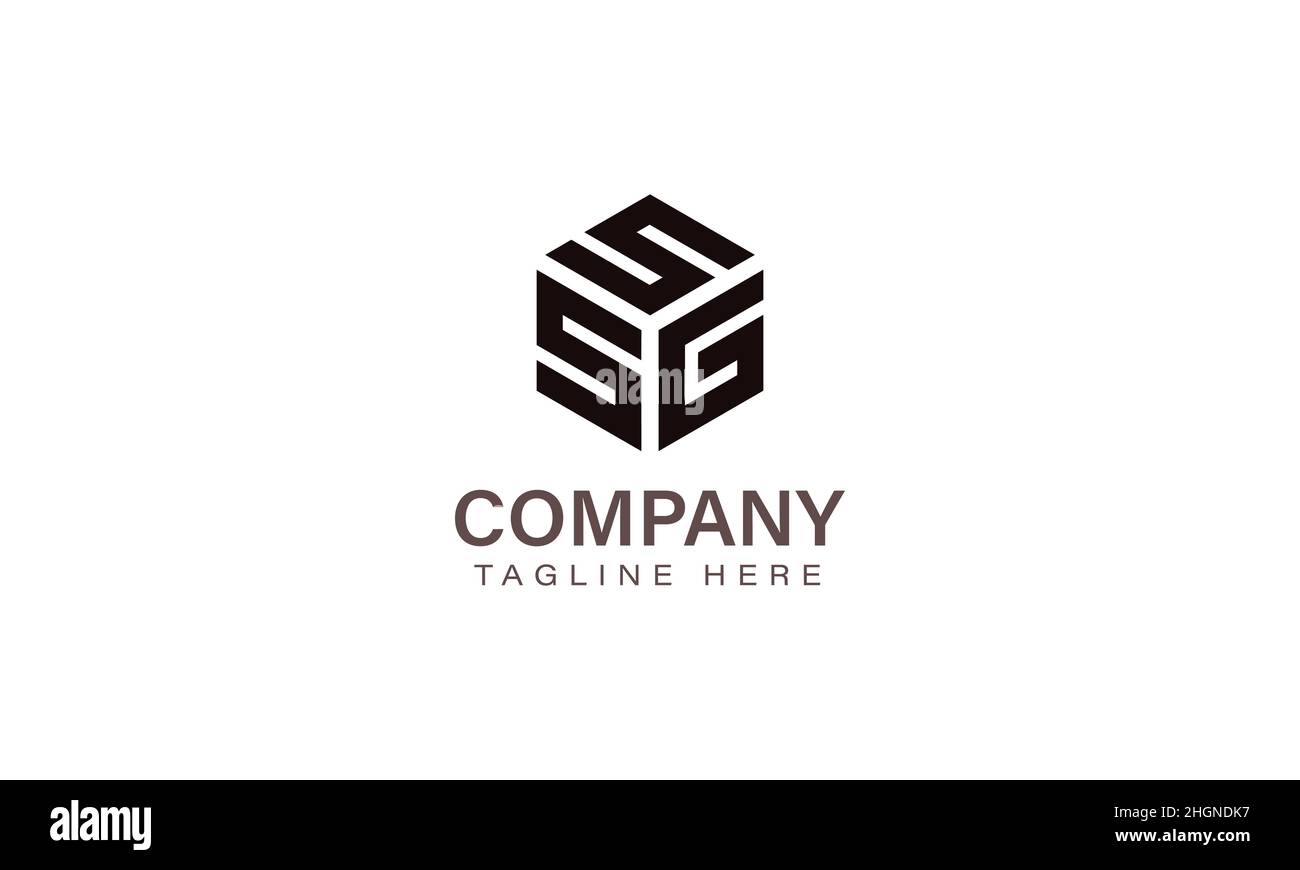 Letter SSG Logo, Three Letter Logo, Alphabet S S G Hexagon Shape Vector Icon Template Stock Vector