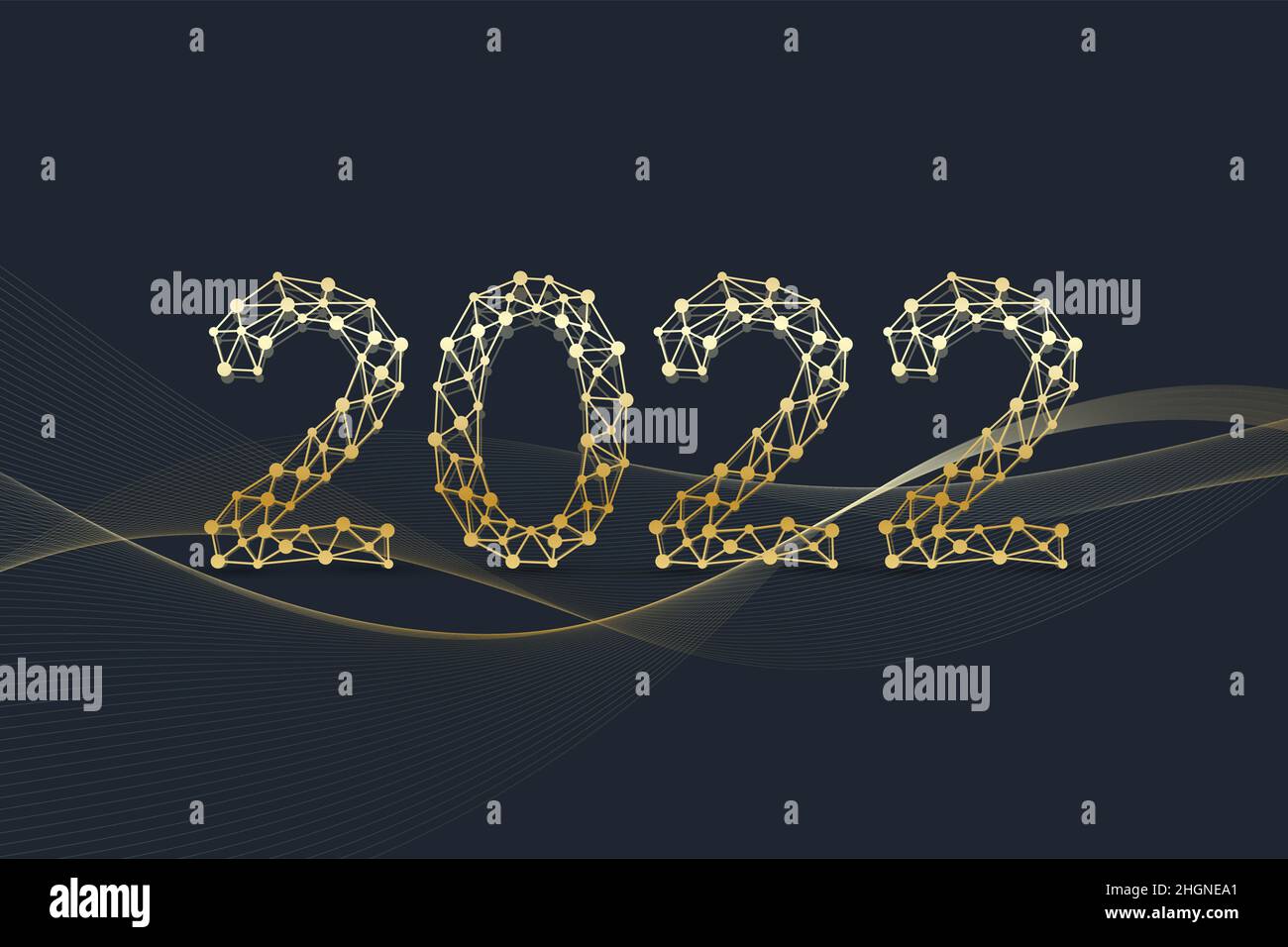 2022 Technology Christmas Modern Technology Template For Merry Christmas And Happy New Year 2022 With  Connected Lines And Dots. Digital Geometric Effect, Illustration Stock  Photo - Alamy