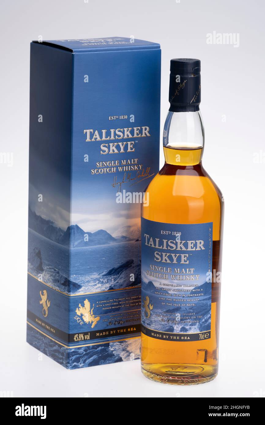 Talisker Skye single malt Scottish island whisky Stock Photo