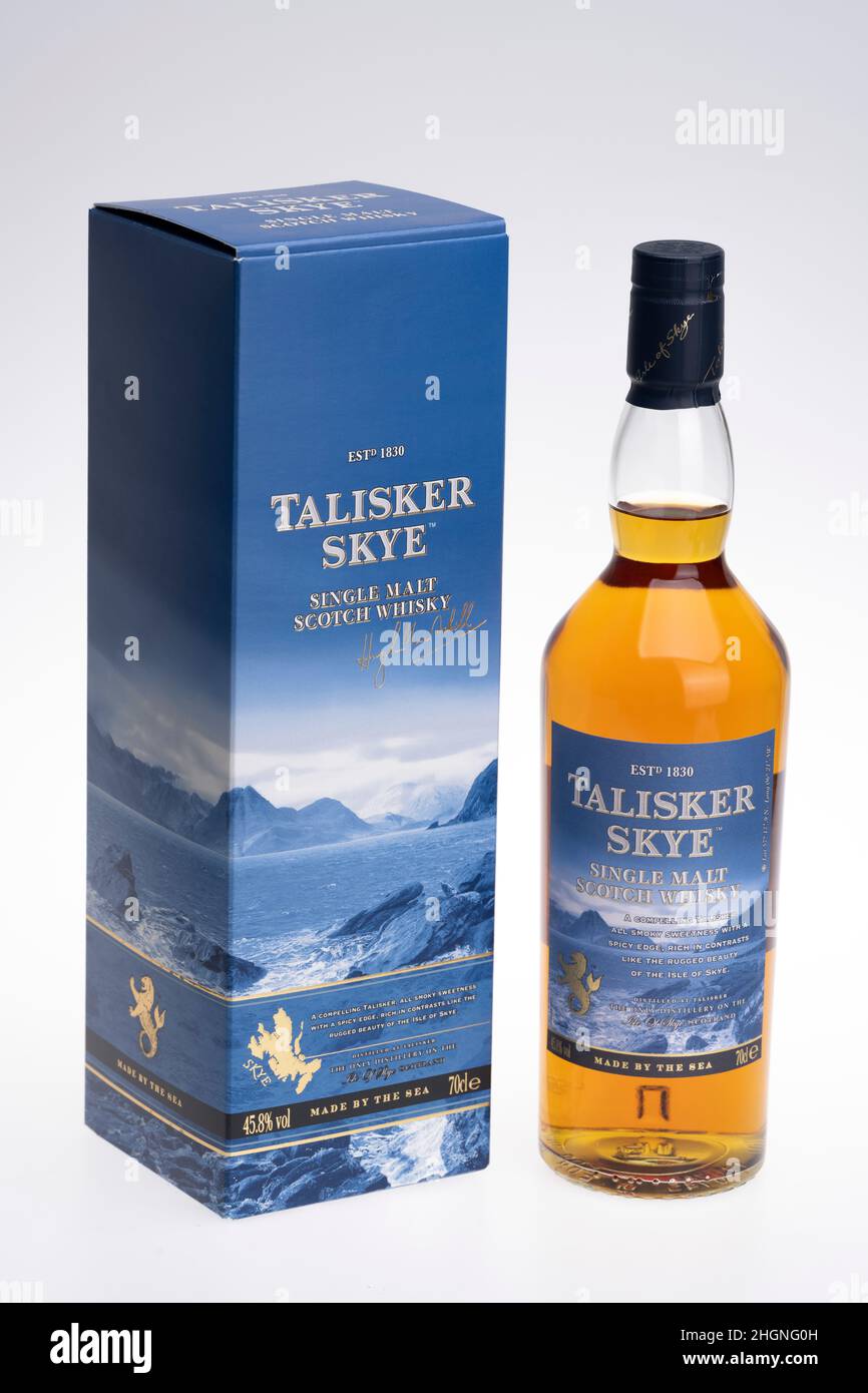 Talisker Skye single malt Scottish island whisky Stock Photo
