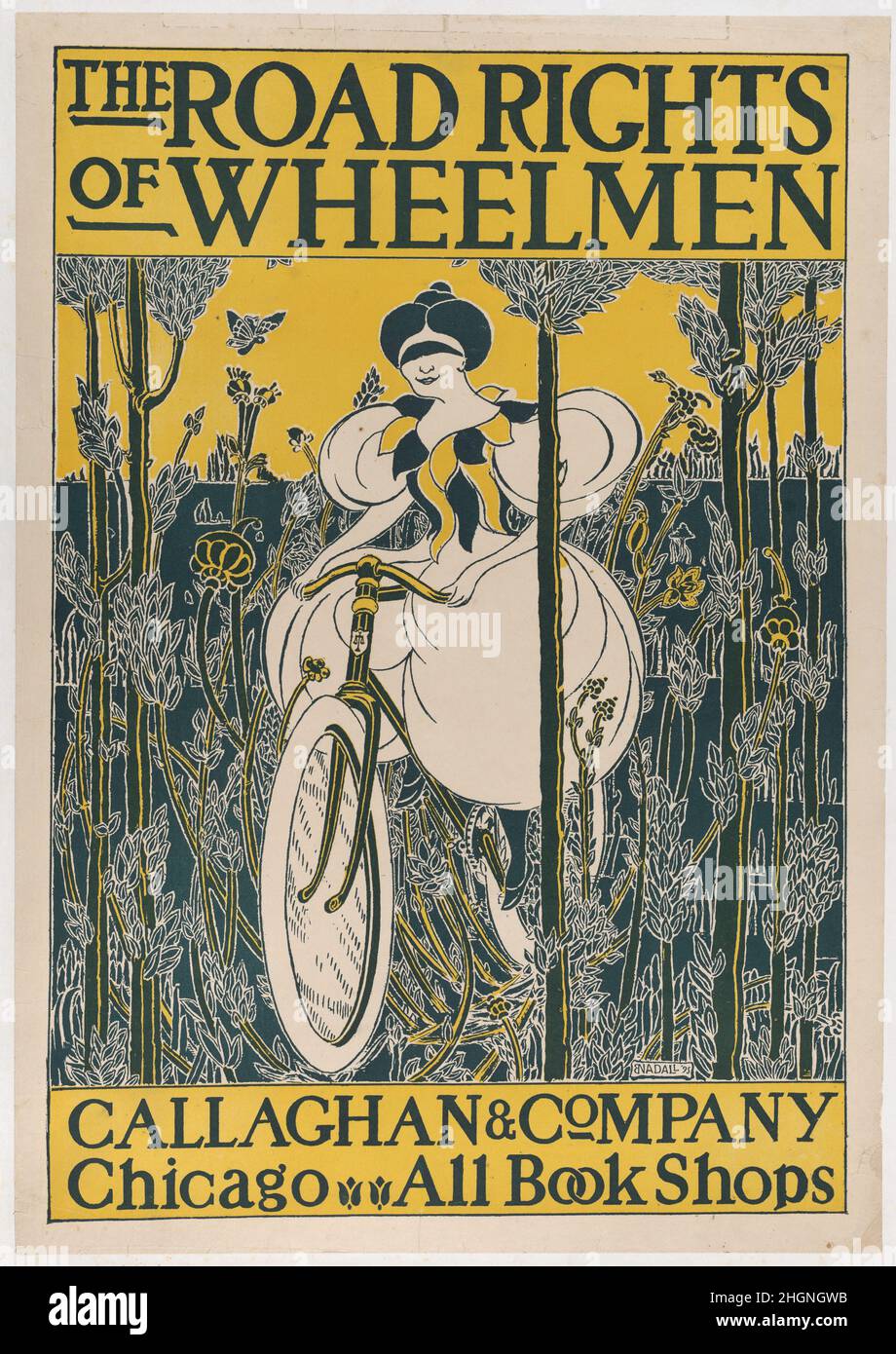 The Road Rights of Wheelmen 1895 E. Nadall Eyecatching posters