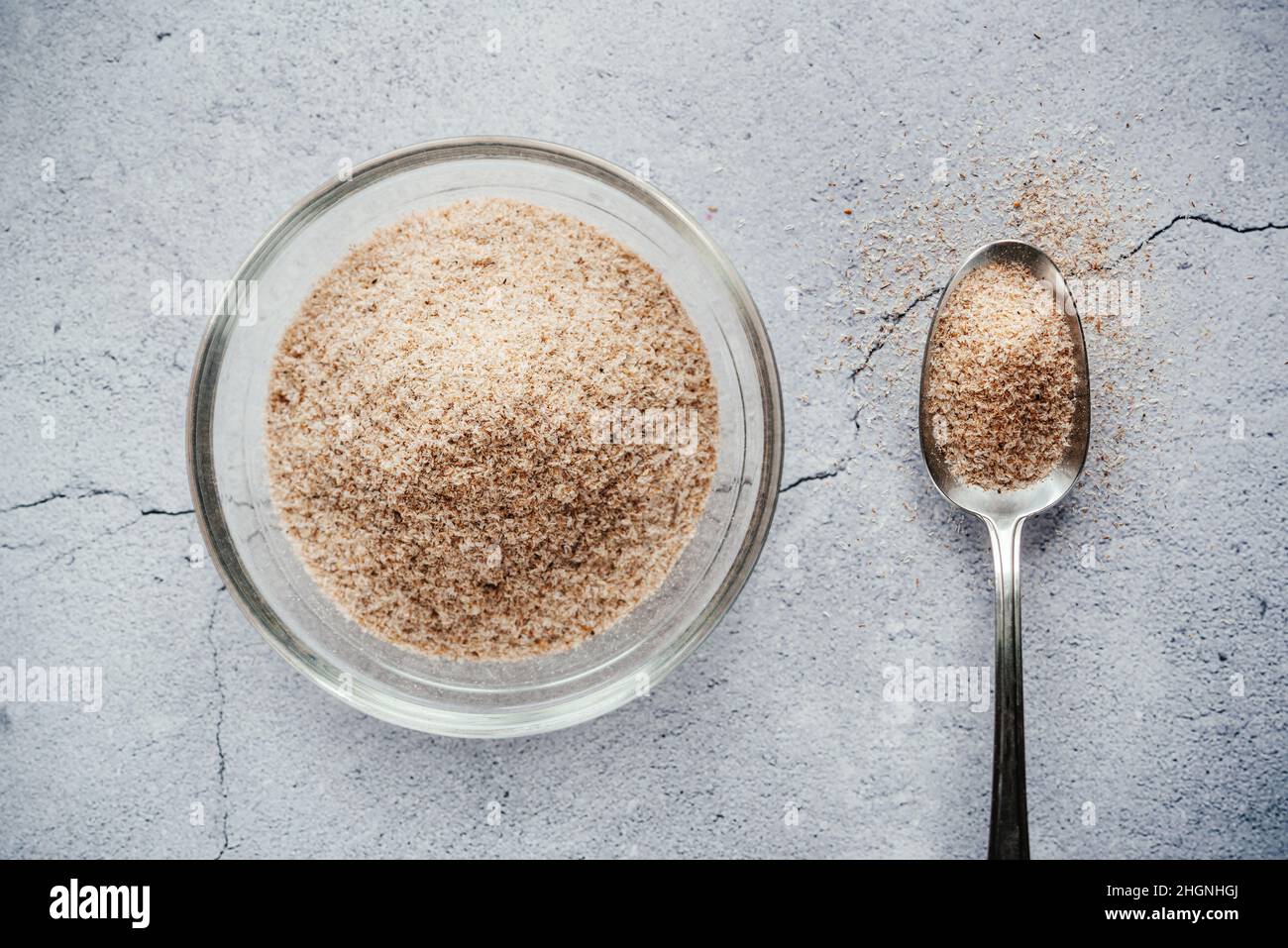 Psyllium husk dietary fiber supplement Stock Photo Alamy