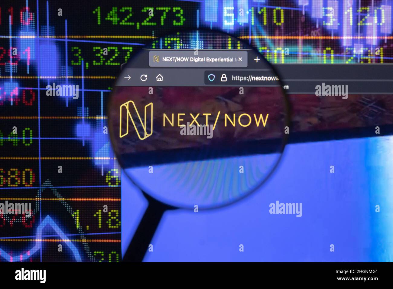 Next Now Company Logo On A Website With Blurry Stock Market next-now-company-logo-on-a-website-with-blurry-stock-market