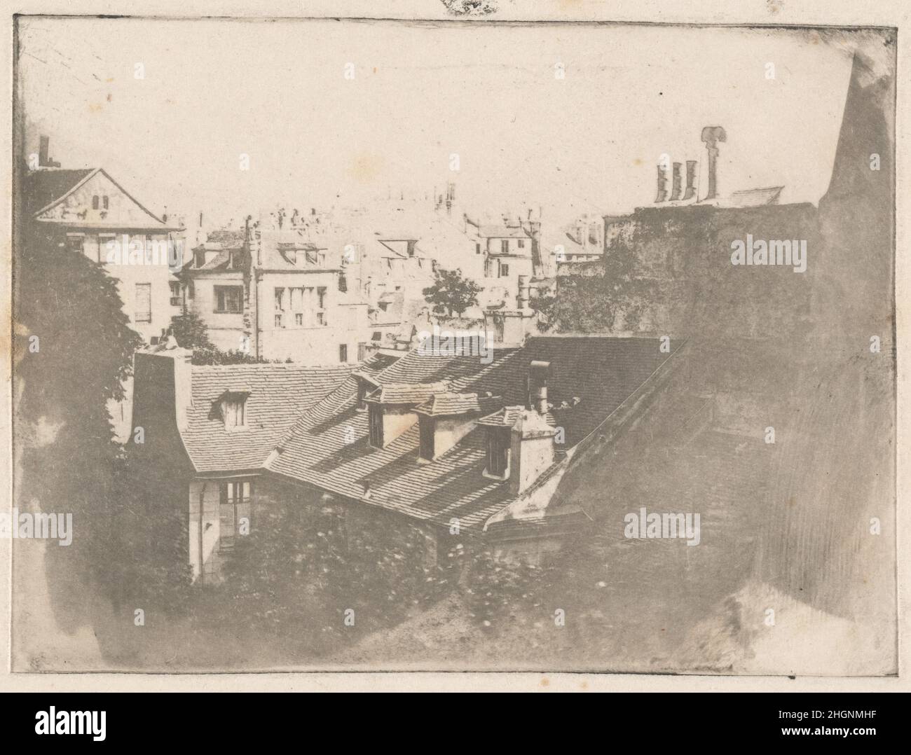 [Paris Rooftops] 1841 Armand-Hippolyte-Louis Fizeau French. [Paris Rooftops]. Armand-Hippolyte-Louis Fizeau (French, 1819–1896). 1841. Photogravure. Photographs Stock Photo