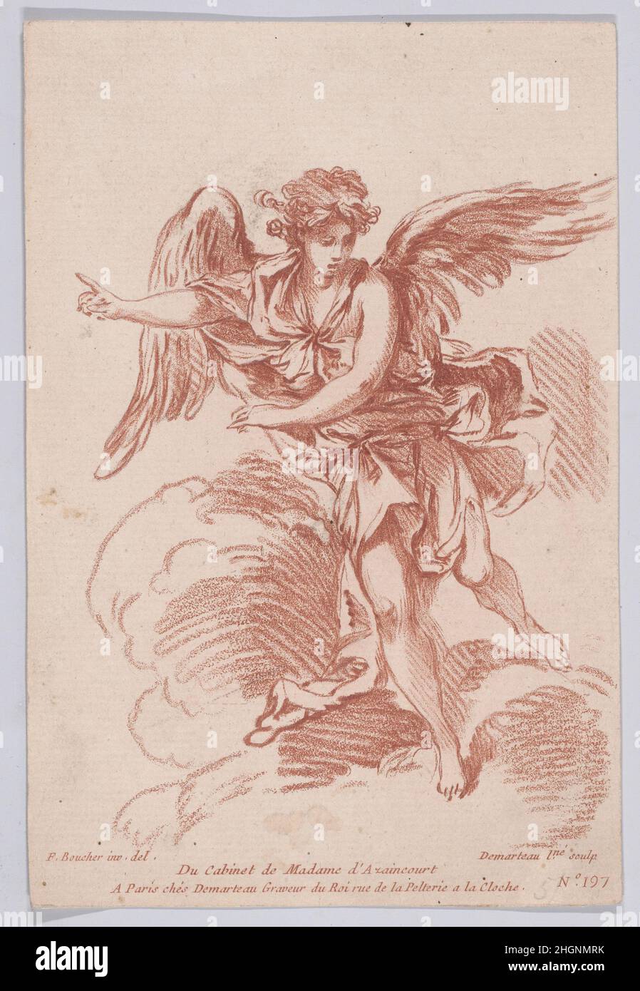 Ange 18th century Gilles Demarteau French. Ange. Gilles Demarteau