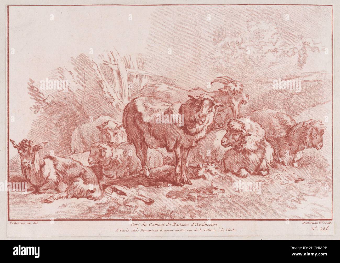 Animaux 18th century Gilles Demarteau French. Animaux. Gilles Demarteau