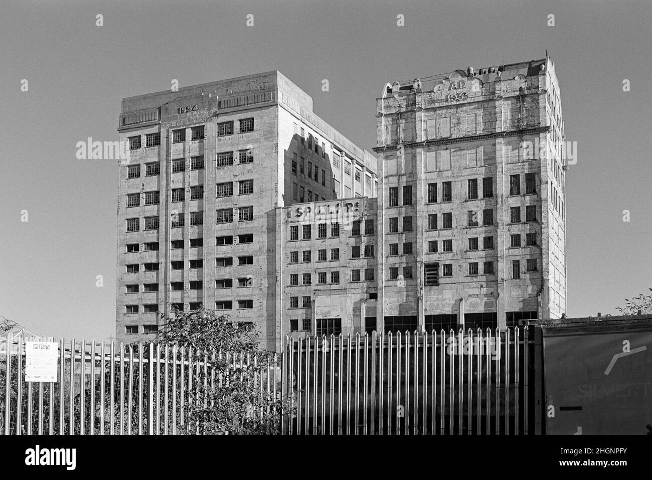 The empty Spillers Millennium Flour Mill, awaiting redevelopment, on