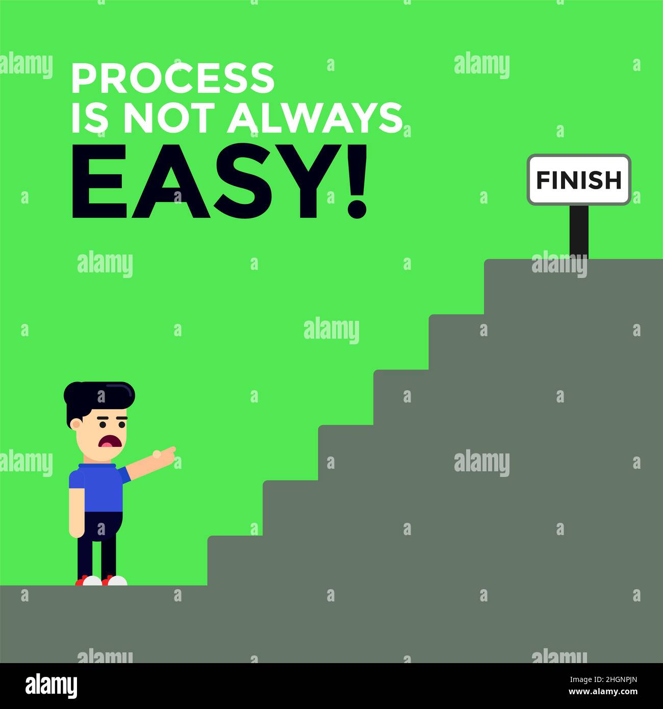 Illustration vector graphic of Man in Process. Perfect for motivation ...