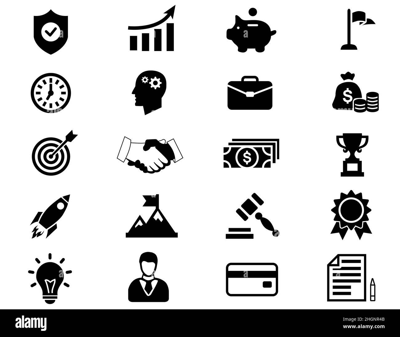 Business icon set. Icons for business, finance, marketing and strategy ...