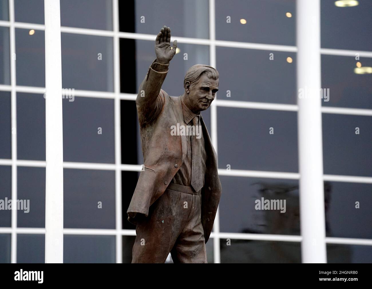 The Ted Bates statue at St Mary's Stadium, Southampton. Picture date