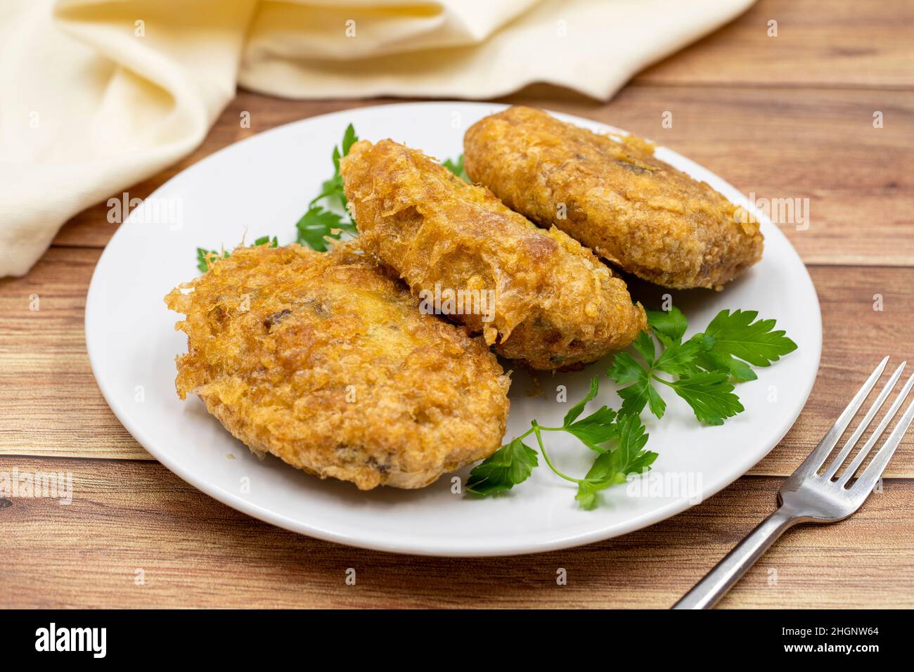 Turkish traditional Food kadinbudu kofte ( meatball ) rice and meat falafel. Traditional Mediterranean cuisine delicacies Stock Photo