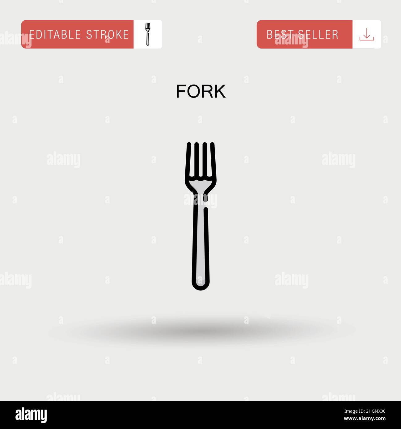 Fork Simple vector icon Stock Vector Image & Art - Alamy