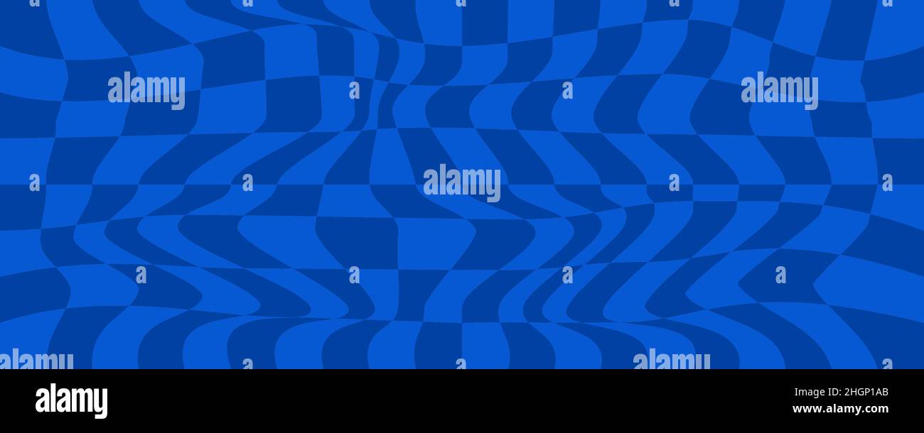 Distorted surface. Chess background with distortion. Optical illusion ...