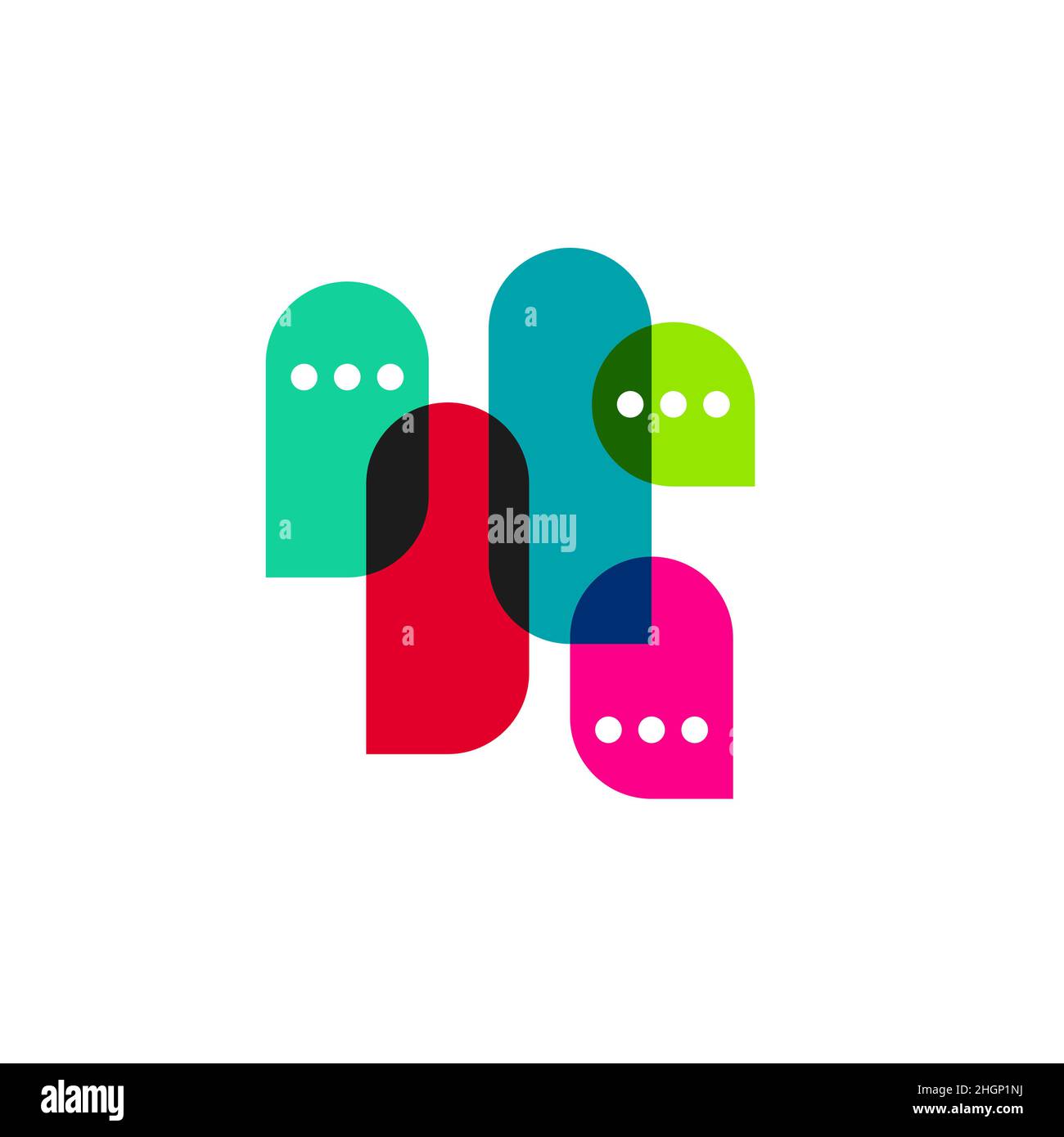 Set of comment bubbles, online dialog icon. Message, communication logo. Talk, conversation symbol. Opinions vector concept. Chat, support illustratio Stock Vector