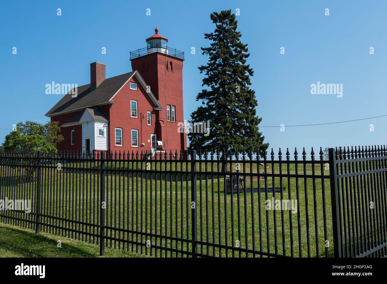 Two Harbors Lighthouse Along Lake Superior Stock Photo Alamy