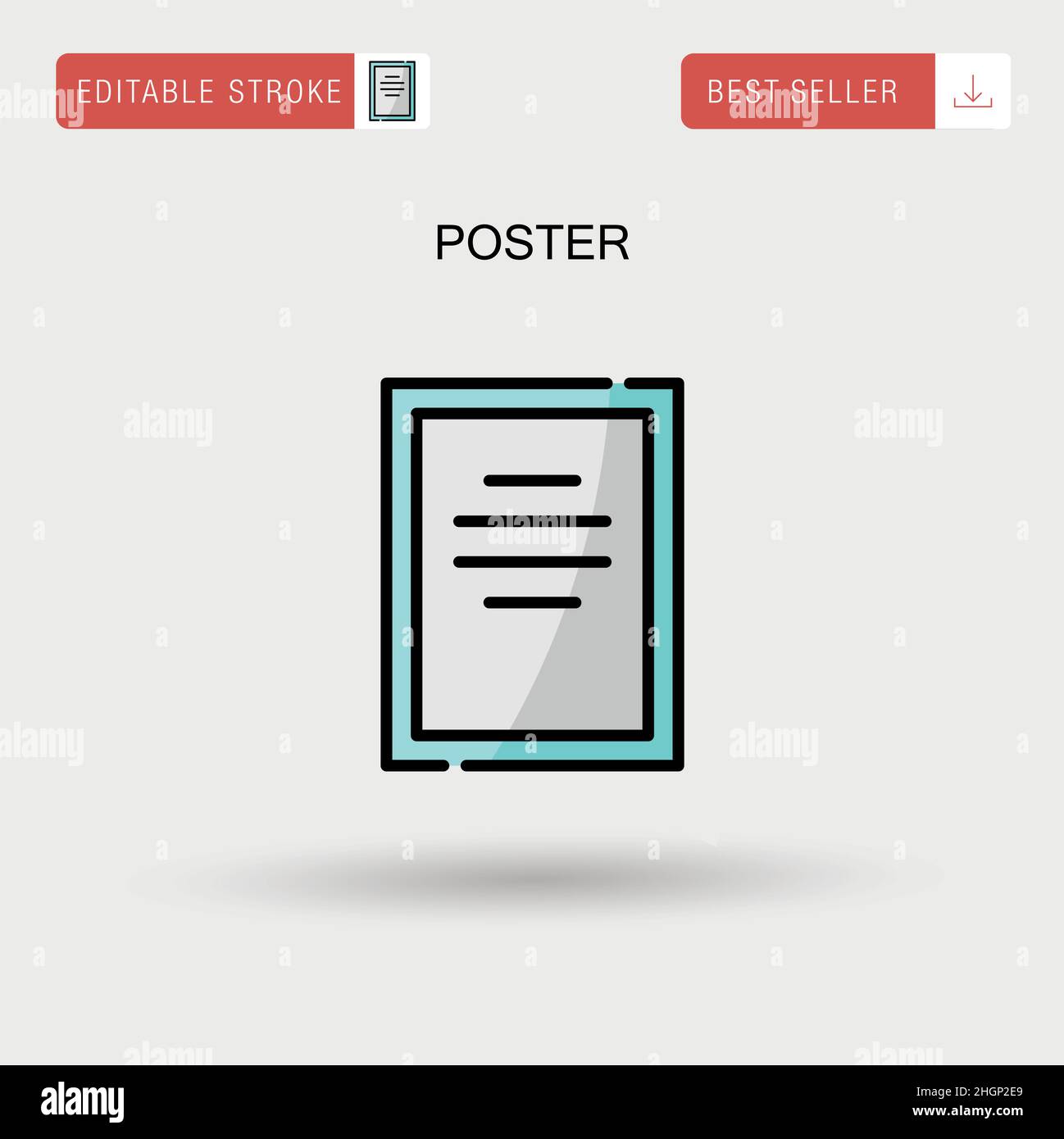 Poster Simple vector icon Stock Vector Image & Art - Alamy