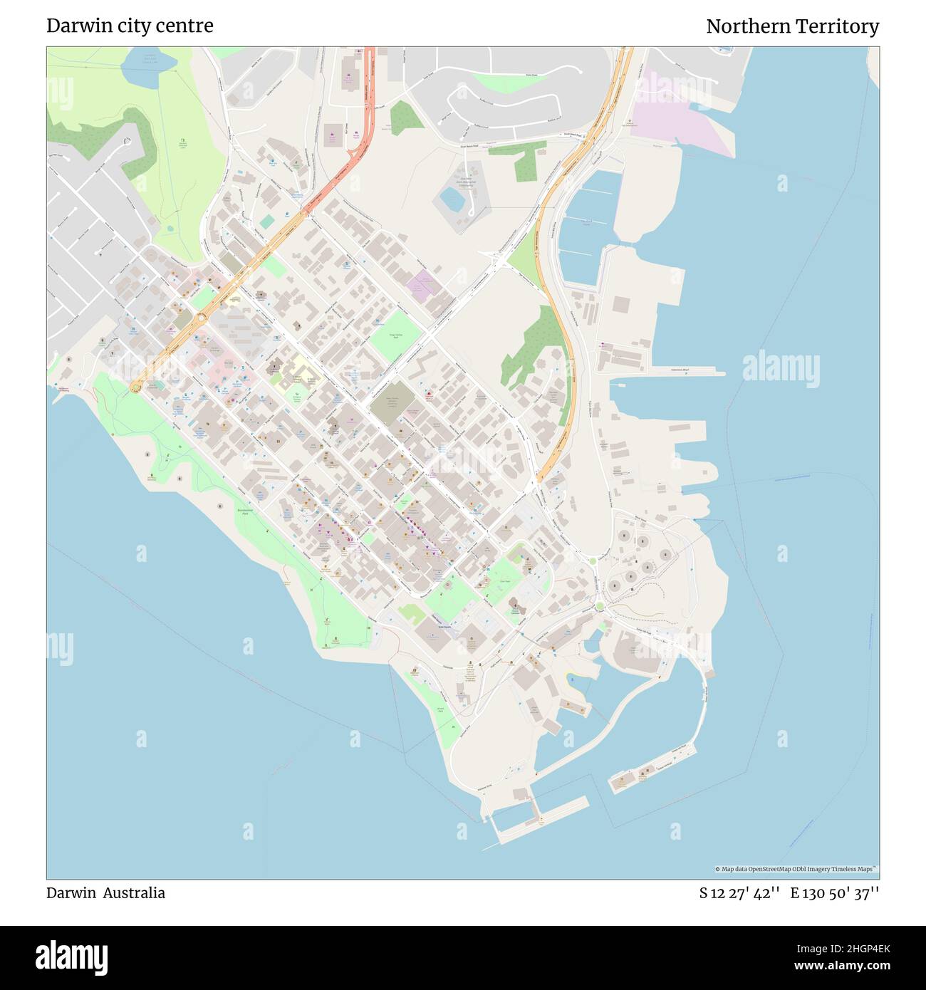 Map Of Darwin City Centre Darwin City Centre Australia Cut Out Stock Images & Pictures - Alamy