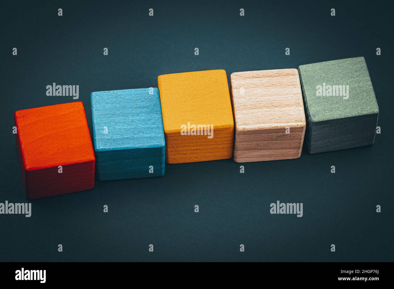 Isolated wooden colored blocks hi-res stock photography and images - Alamy