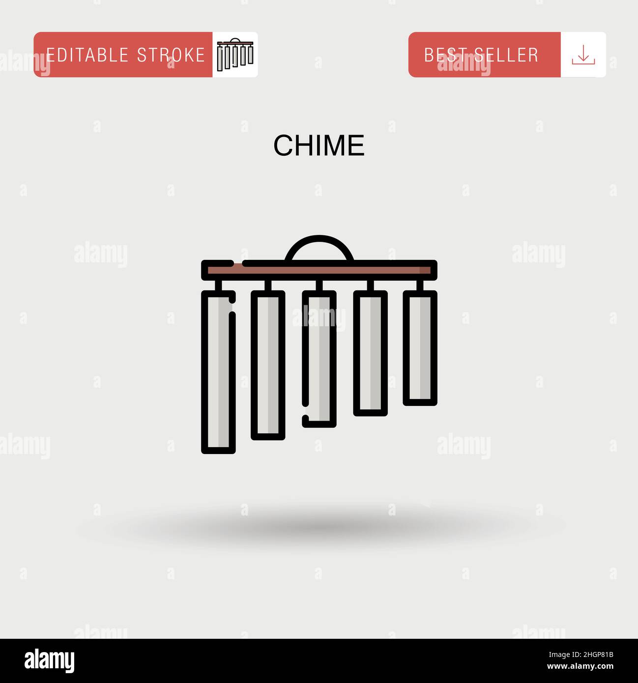 Chime Simple vector icon Stock Vector Image & Art Alamy
