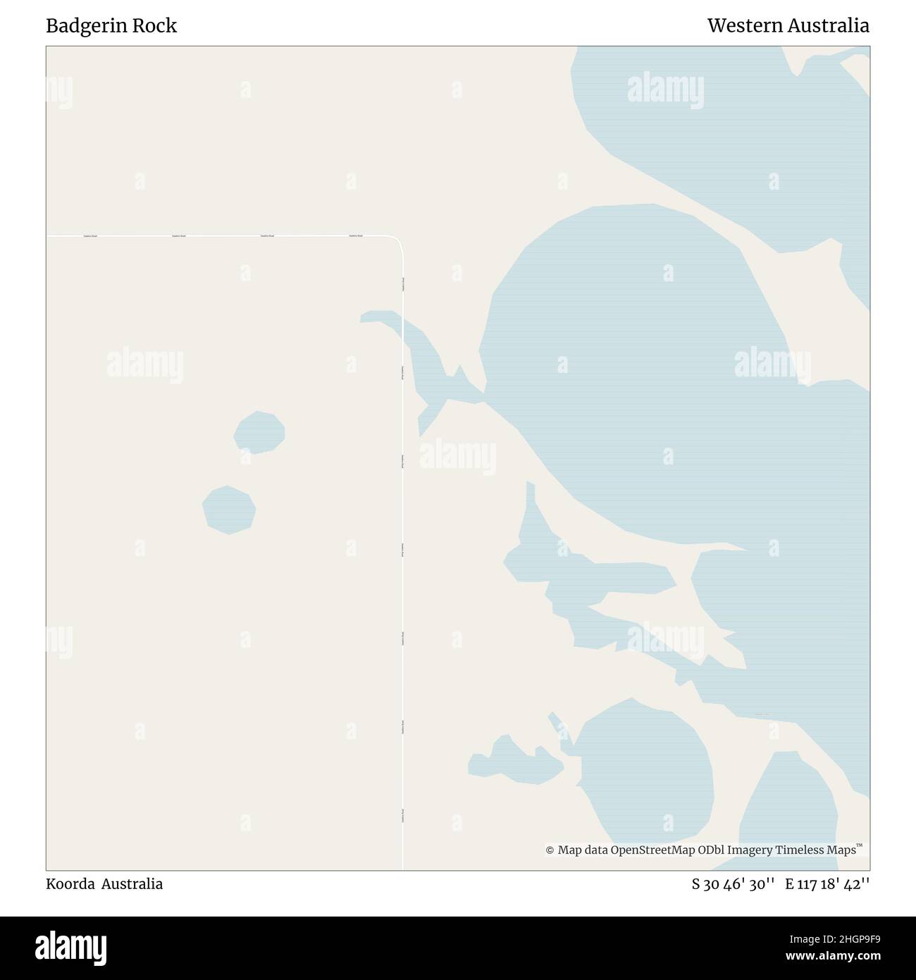 Baudin Rocks Map Badgerin Rock, Koorda, Australia, Western Australia, S 30 46' 30'', E ...