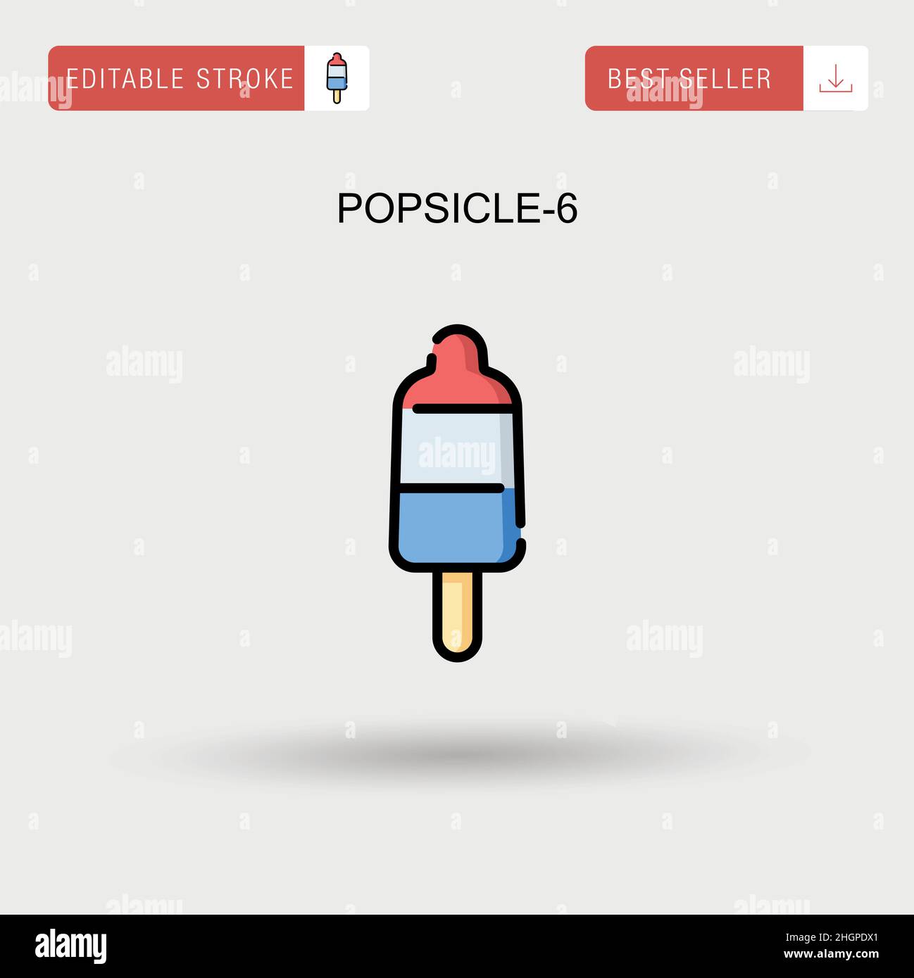 Popsicle-6 Simple vector icon Stock Vector Image & Art - Alamy