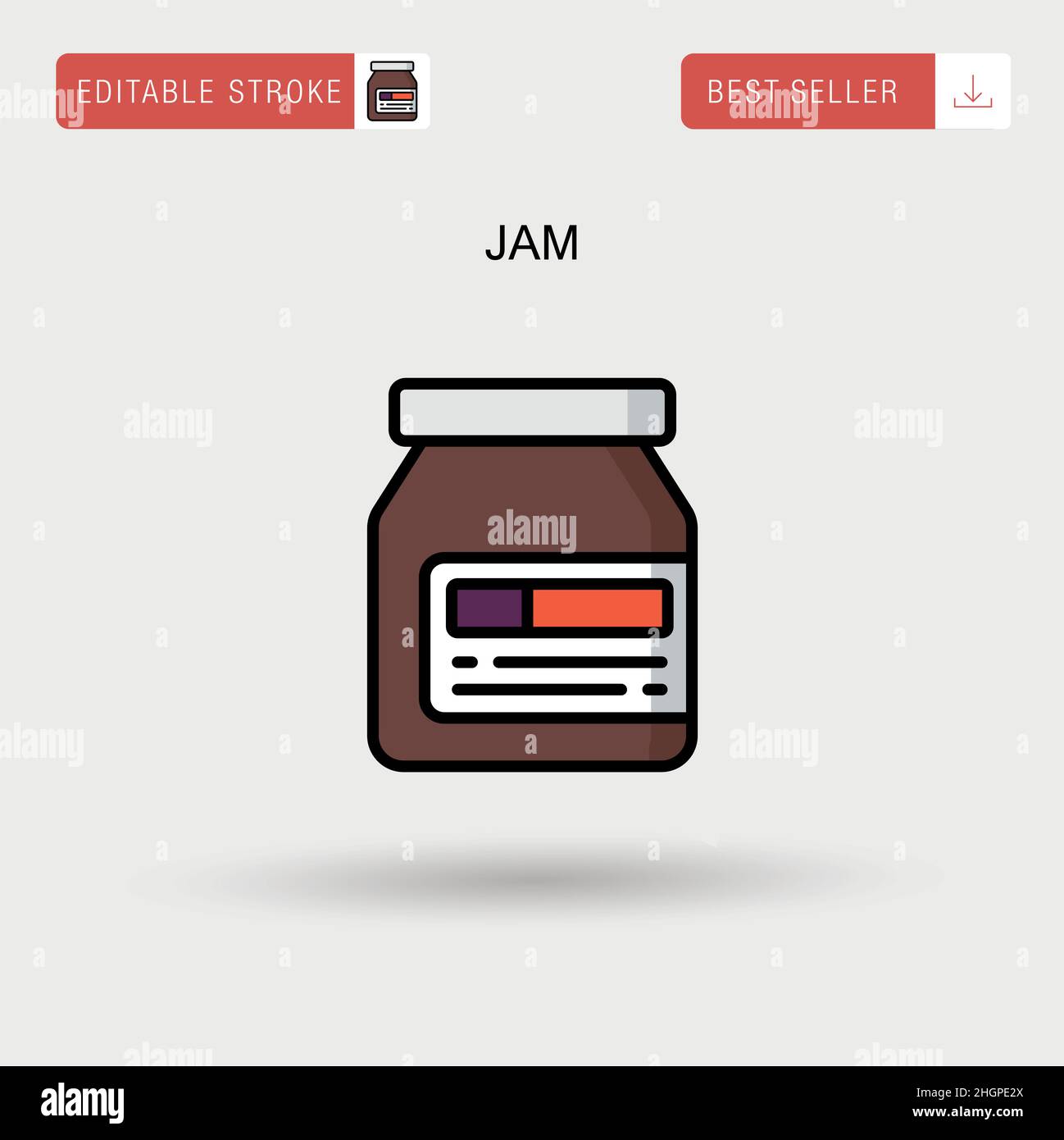 Top view homemade blueberry jam Stock Vector Images - Alamy