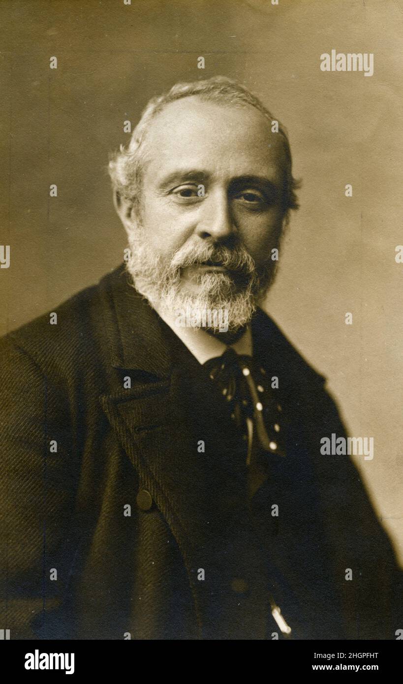 Portrait de Louis-Ernest Barrias 1841 -1905  sculpteur francais. Stock Photo
