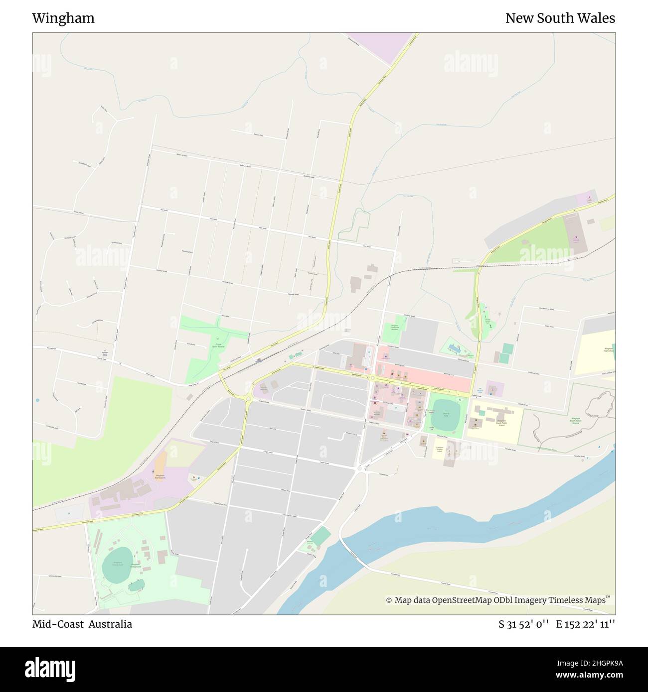 Map Of Wingham Nsw Map Of Wingham High Resolution Stock Photography And Images - Alamy