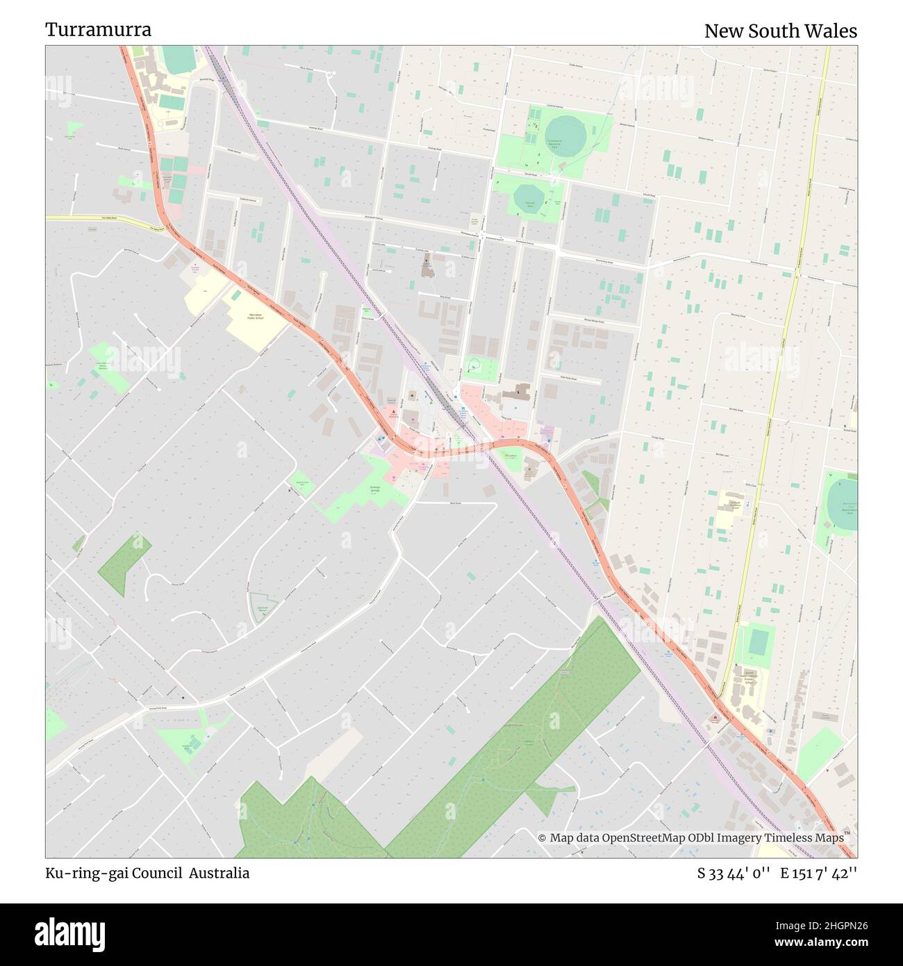 Turramurra, Kuringgai Council, Australia, New South Wales, S 33 44' 0