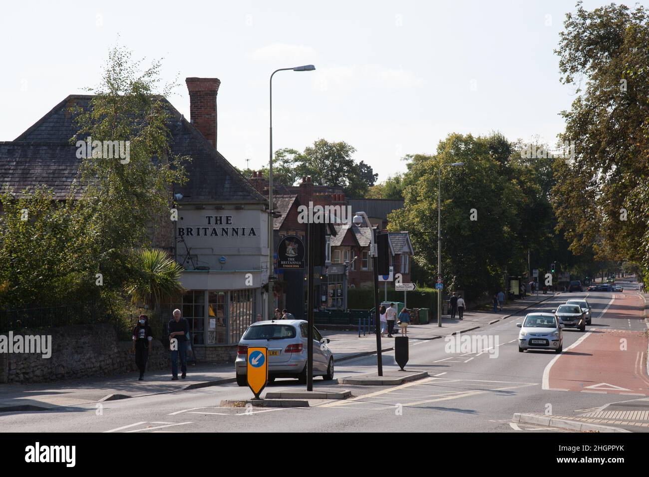 Views of the London Road in Headington, Oxford in the UK Stock Photo