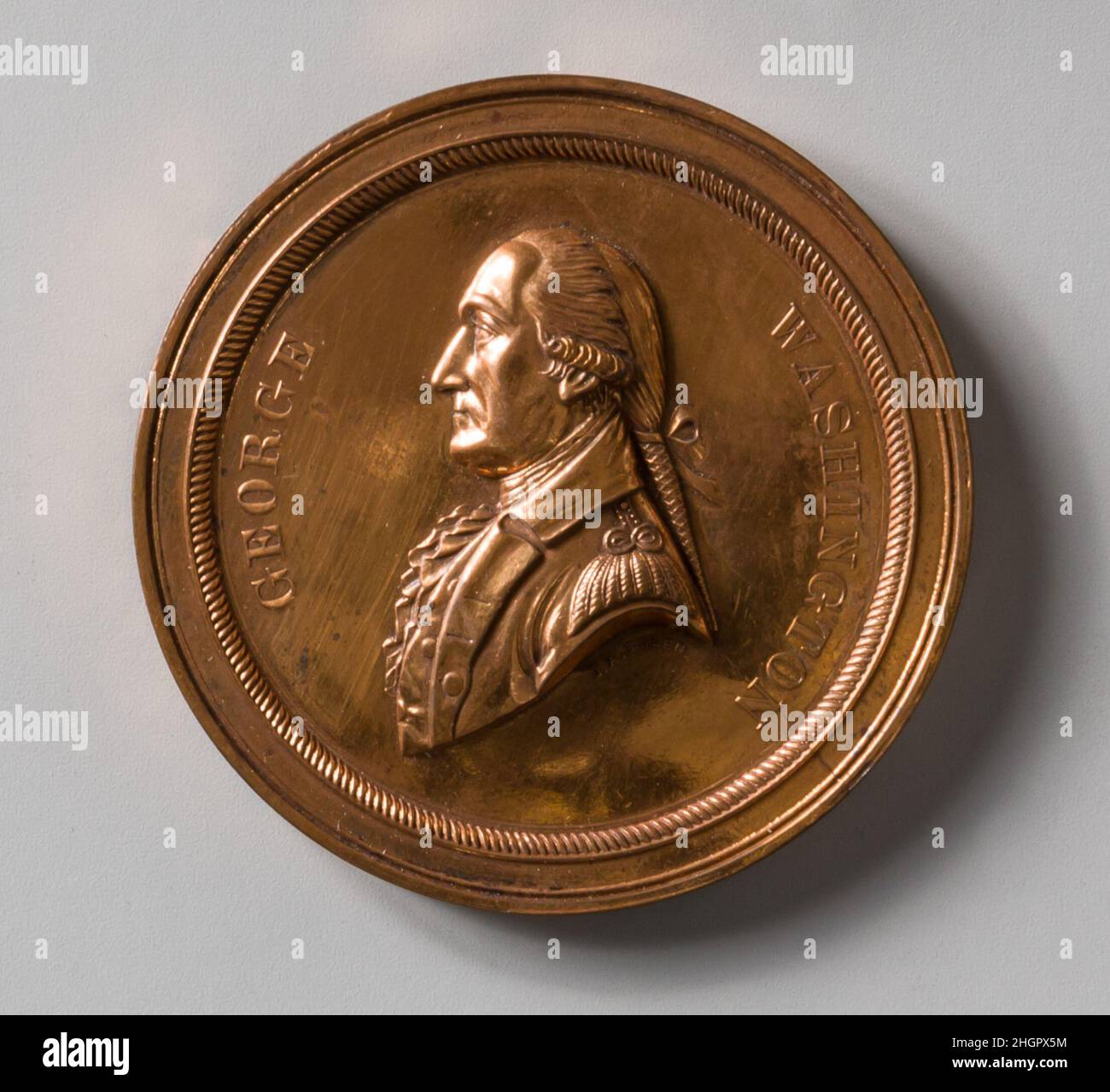 Washington to Hamilton on Political Forbearance John A. Bolen. Washington to Hamilton on Political Forbearance. John A. Bolen (1826–1906). American. Bronze, gilt Stock Photo