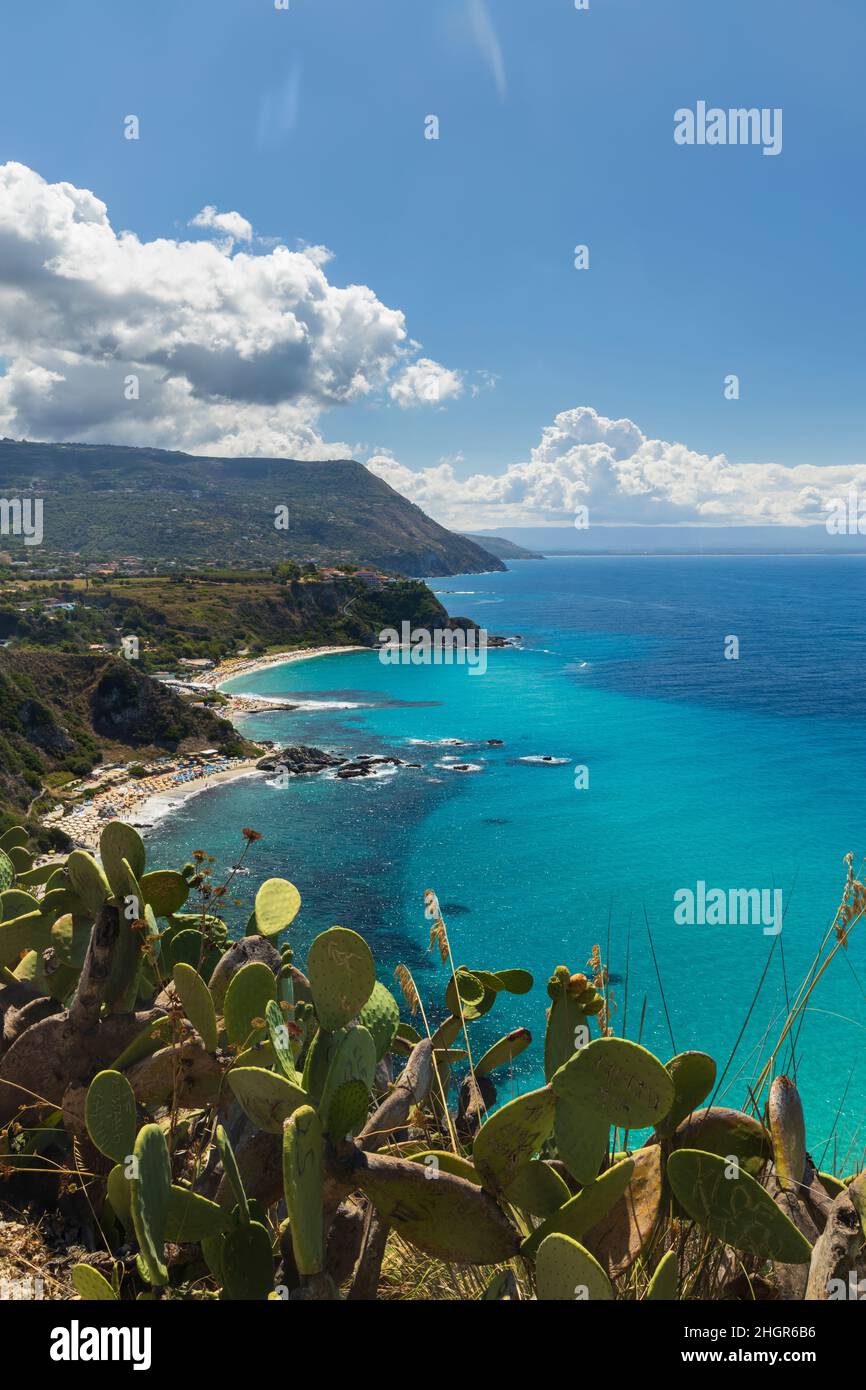 Rock cliff of cape Capo Vaticano, Tyrrhenian Sea, Calabria, Southern