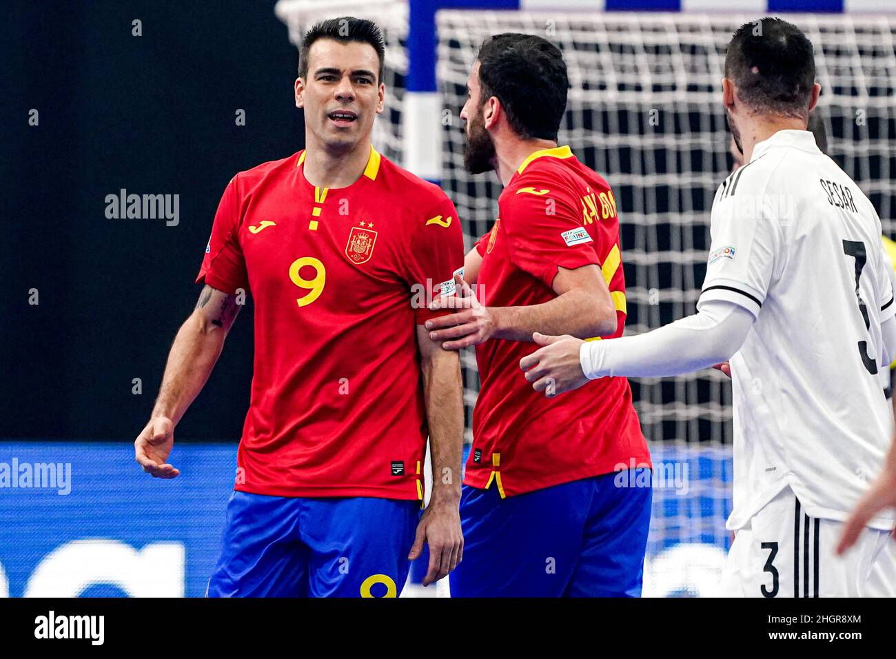 GRONINGEN, NETHERLANDS - JANUARY 22: Sergio Lozano of Spain during the Men's Futsal Euro 2022 Group D match between Spain and the Bosnia and Herzegovina at the Martiniplaza on January 22, 2022 in Groningen, Netherlands (Photo by Andre Weening/Orange Pictures) Stock Photo