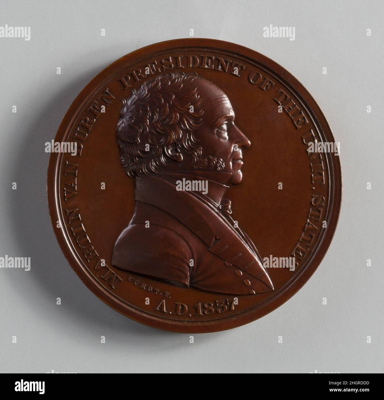 Medal of Martin Van Buren 1837 Moritz Fürst Hungarian. Medal of Martin