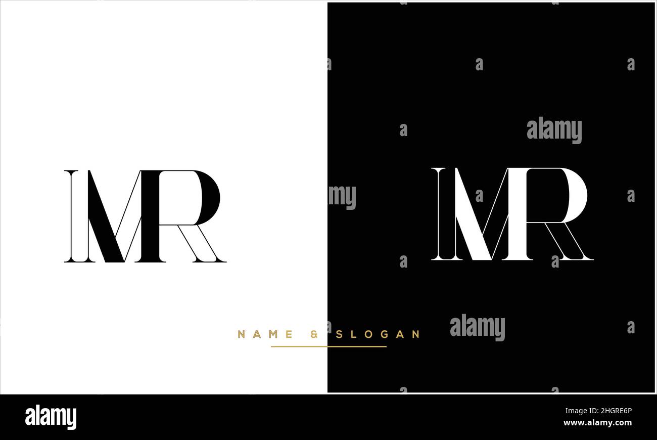 MR. RM Abstract Letters Logo monogram Stock Vector