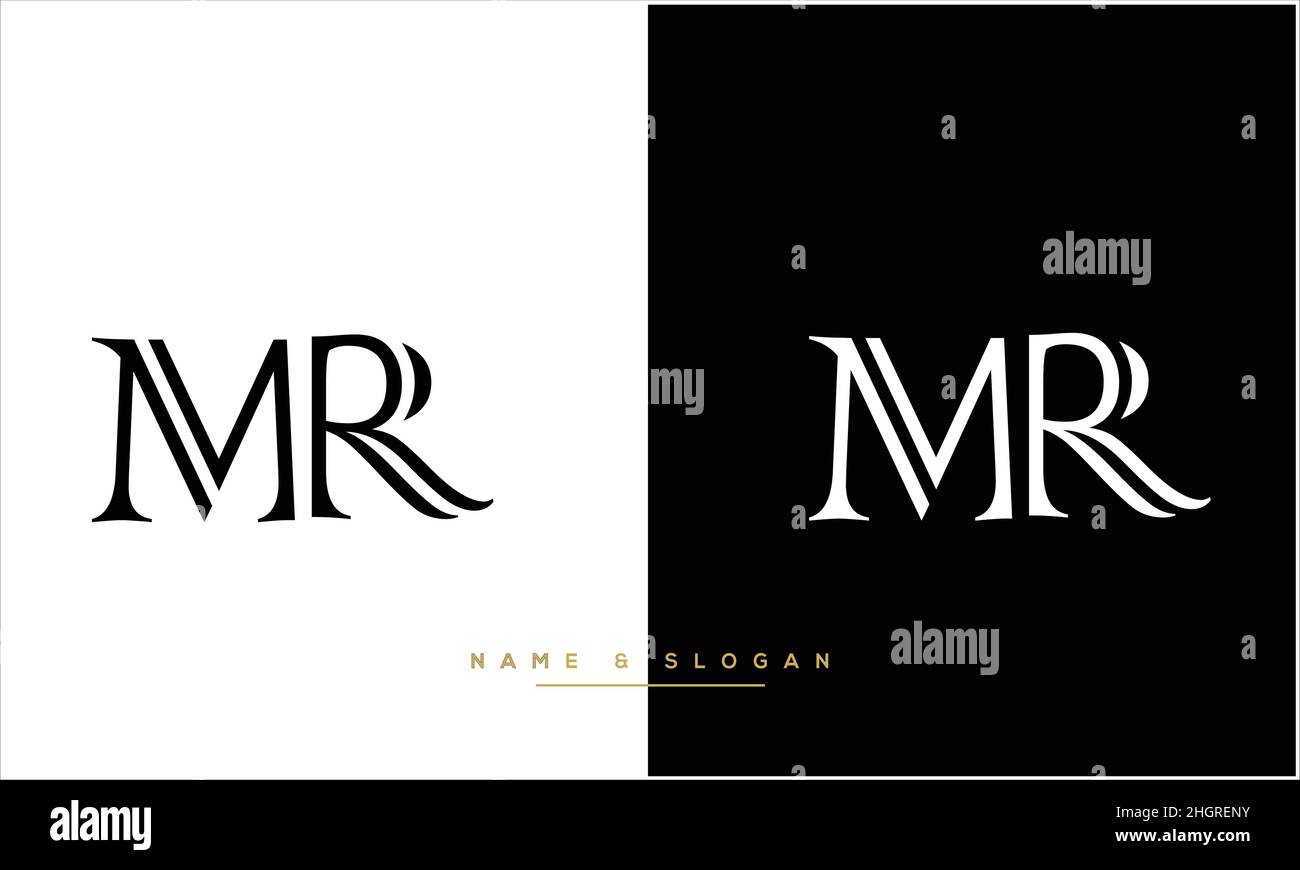 MR. RM Abstract Letters Logo monogram Stock Vector